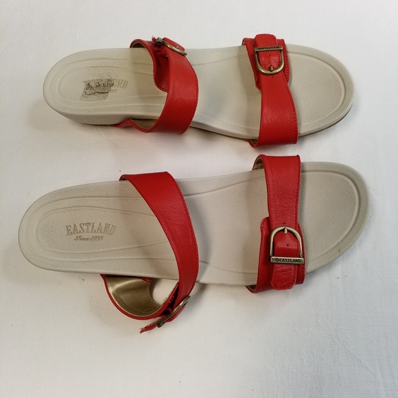 Eastland ivory with red leather straps Cape Ann 11M - Picture 4 of 7